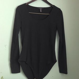 Black long sleeve body suit